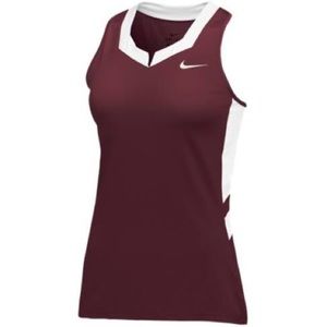 Nike Dri Fit Womens Face Off Sleeveless Game Jersey Top Red